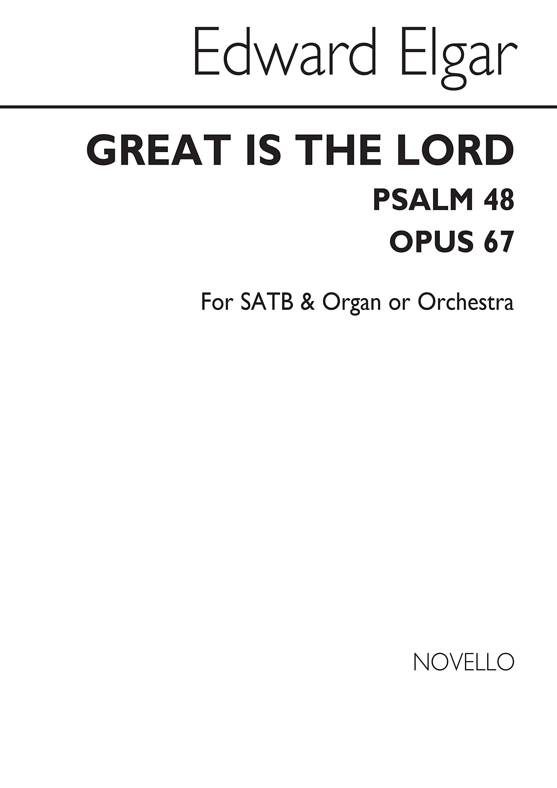 Great Is The Lord, Op. 67: Vocal Score,New