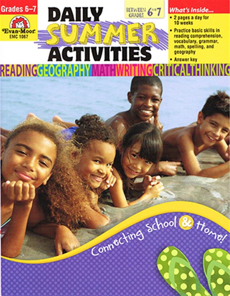 Evanmoor Daily Summer Activities: Moving From 6Th To 7Th Grade Activity Book; Outside The Classroom Learning Supplement Workboo,New