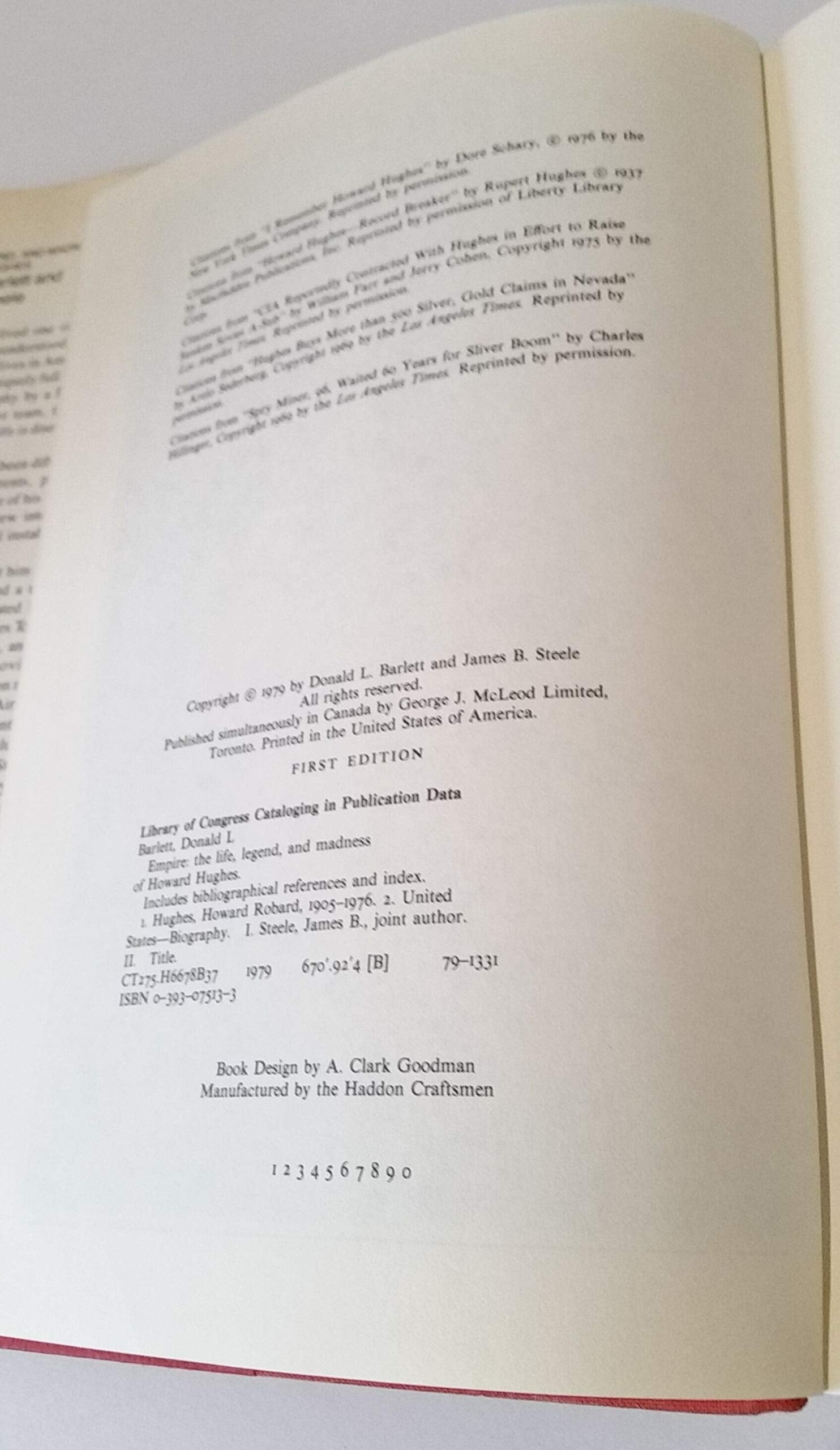 Empire: The Life, Legend And Madness Of Howard Hughes