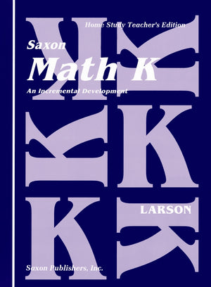 Saxon Math K Homeschool Teachers Manual 1st Edition