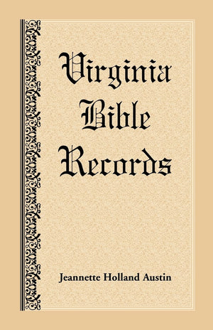 Virginia Bible Records,Used
