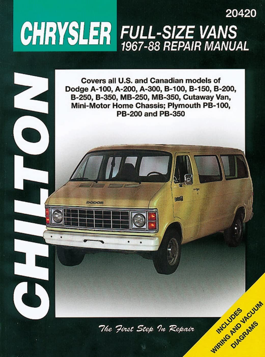 Chrysler FullSize Vans, 196788 (Chilton Total Car Care Series Manuals),Used