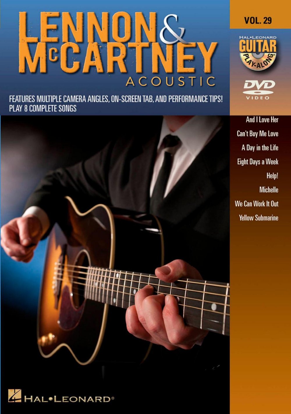 Hal Leonard Lennon & McCartney Acoustic  Guitar PlayAlong DVD Volume 29,Used