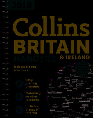 2018 Collins Britain & Ireland Handy Road Atlas,Used