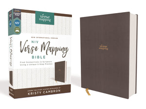 NIV, Verse Mapping Bible, Cloth over Board, Gray, Comfort Print: Find Connections in Scripture Using a Unique 5Step Process,New