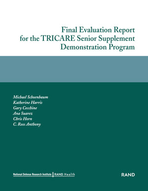 Final Evaluation Report For The Tricare Senior Supplement Demonstration Program 2002,New