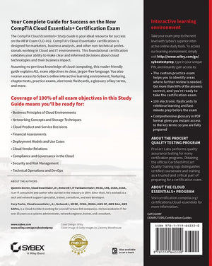 CompTIA Cloud Essentials+ Study Guide: Exam CLO002,Used