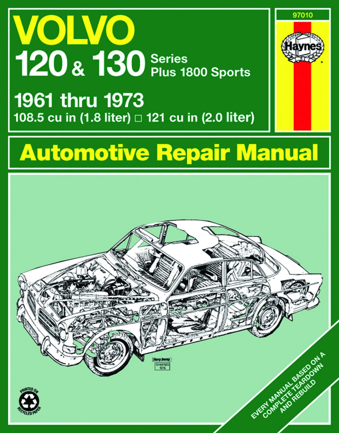 Volvo 120 & 130 Series & 1800 (6173) Haynes Repair Manual (Haynes Repair Manuals),Used