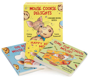 Mouse Cookie Delights: 3 Board Book Bites: The Best Mouse Cookie; Happy Birthday, Mouse!; Time for School, Mouse! (If You Give..,Used
