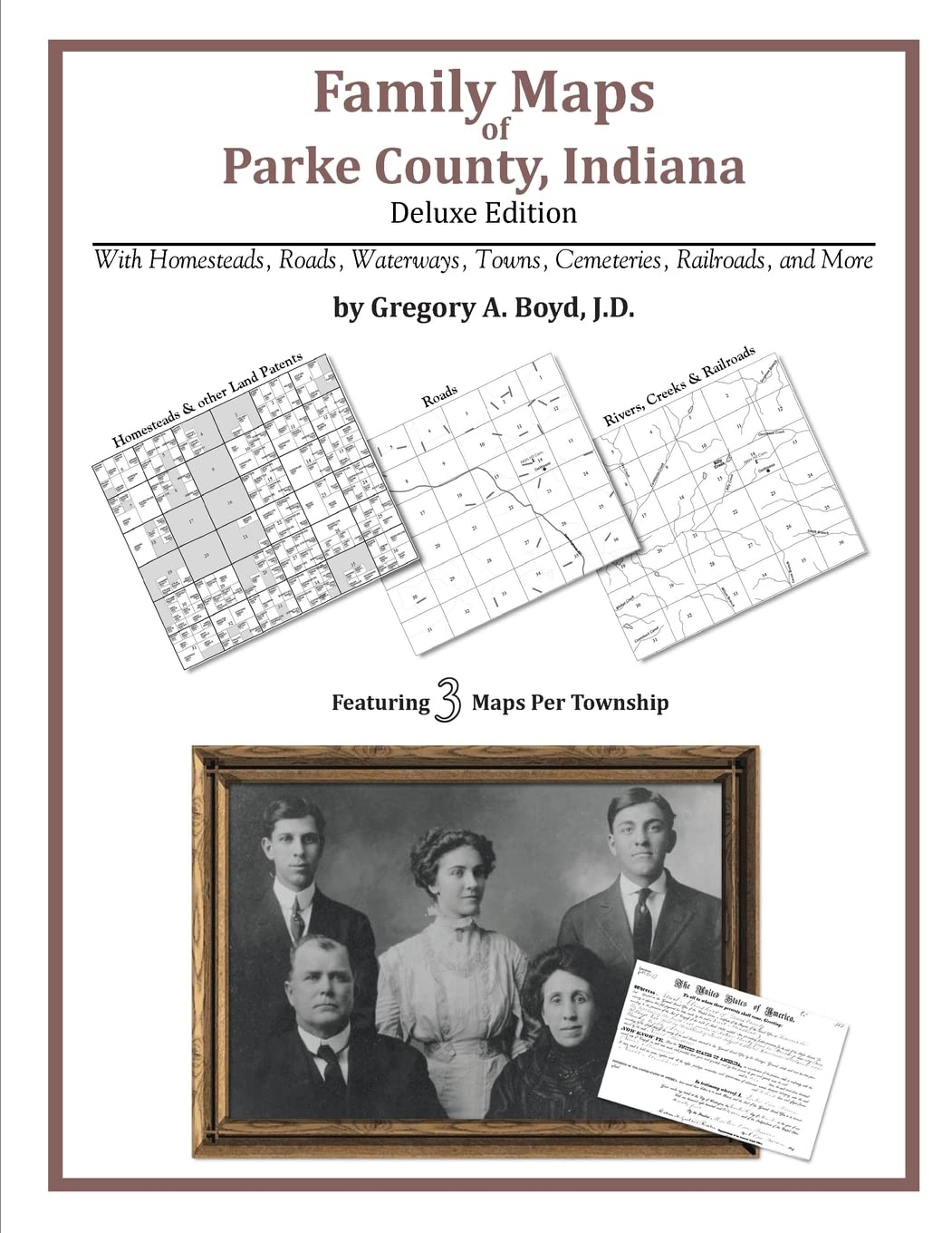 Family Maps of Parke County, Indiana, Deluxe Edition,Used