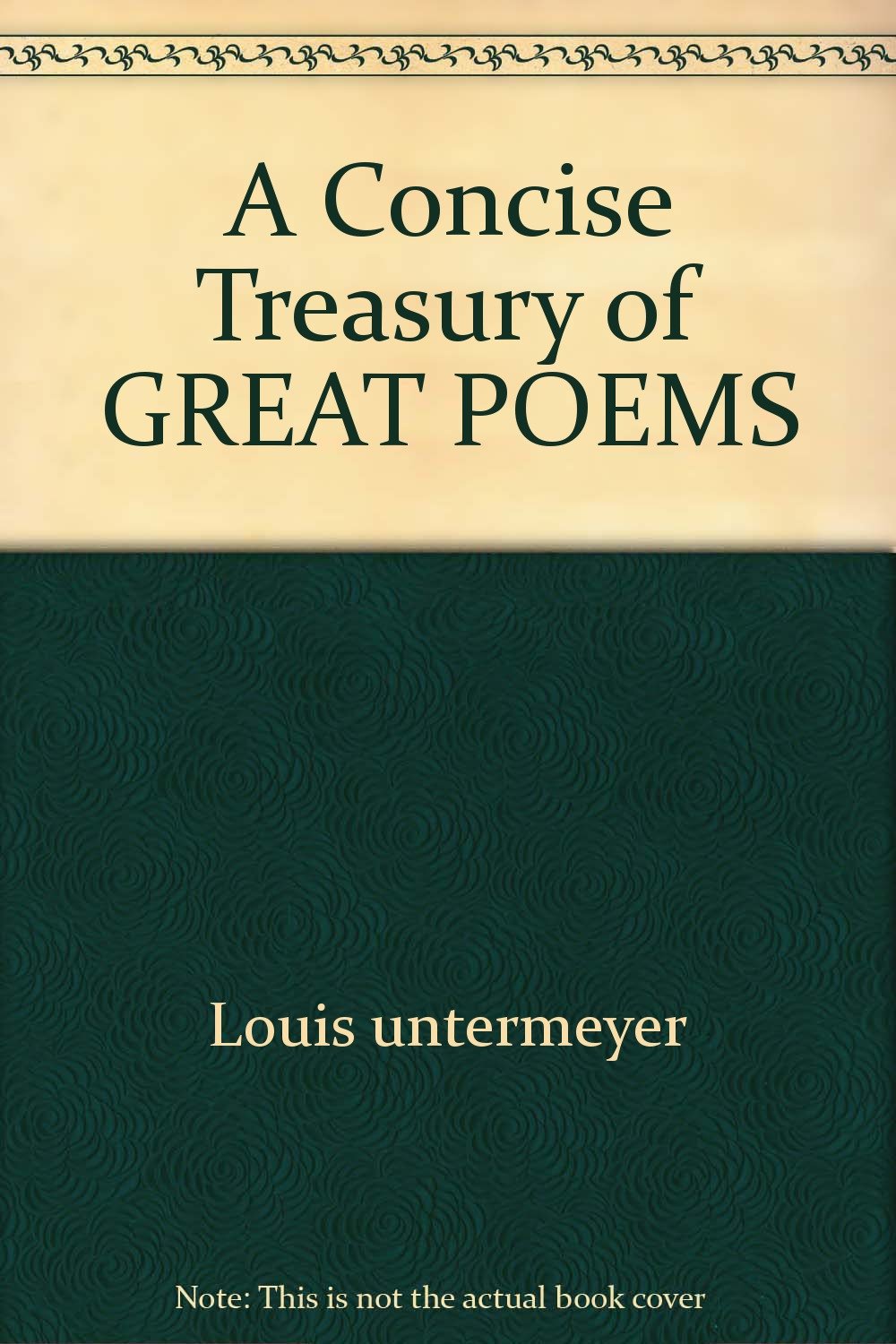 A Concise Treasury of GREAT POEMS,Used