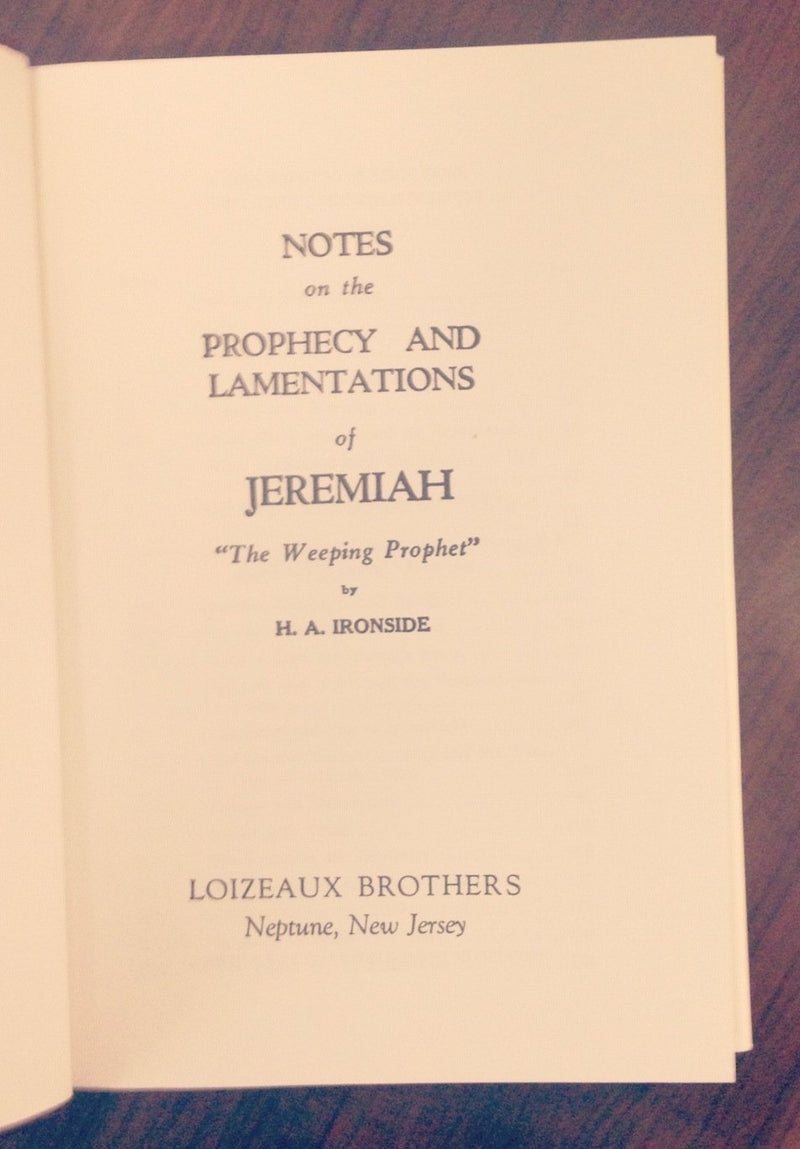 Jeremiah Prophecy and Lamentations,Used