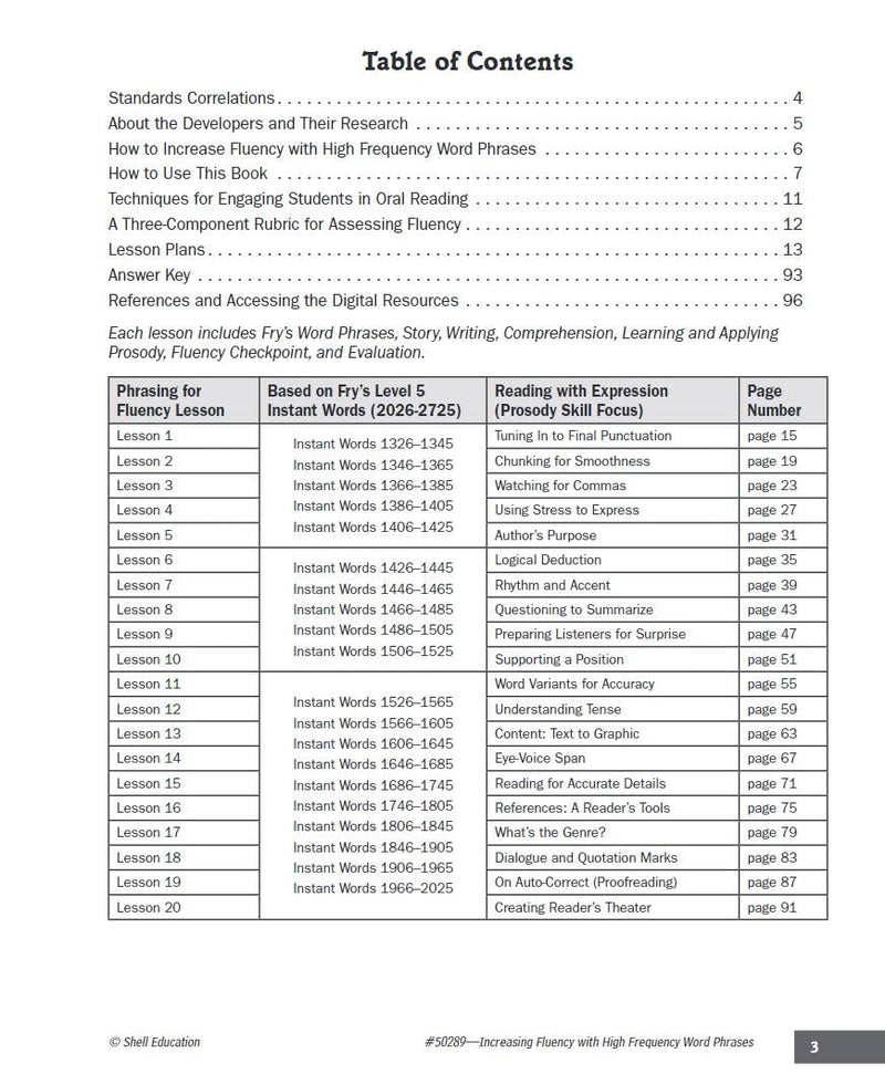 Increasing Fluency with High Frequency Word Phrases Grade 5 (Increasing Fluency Using High Frequency Word Phrases),Used