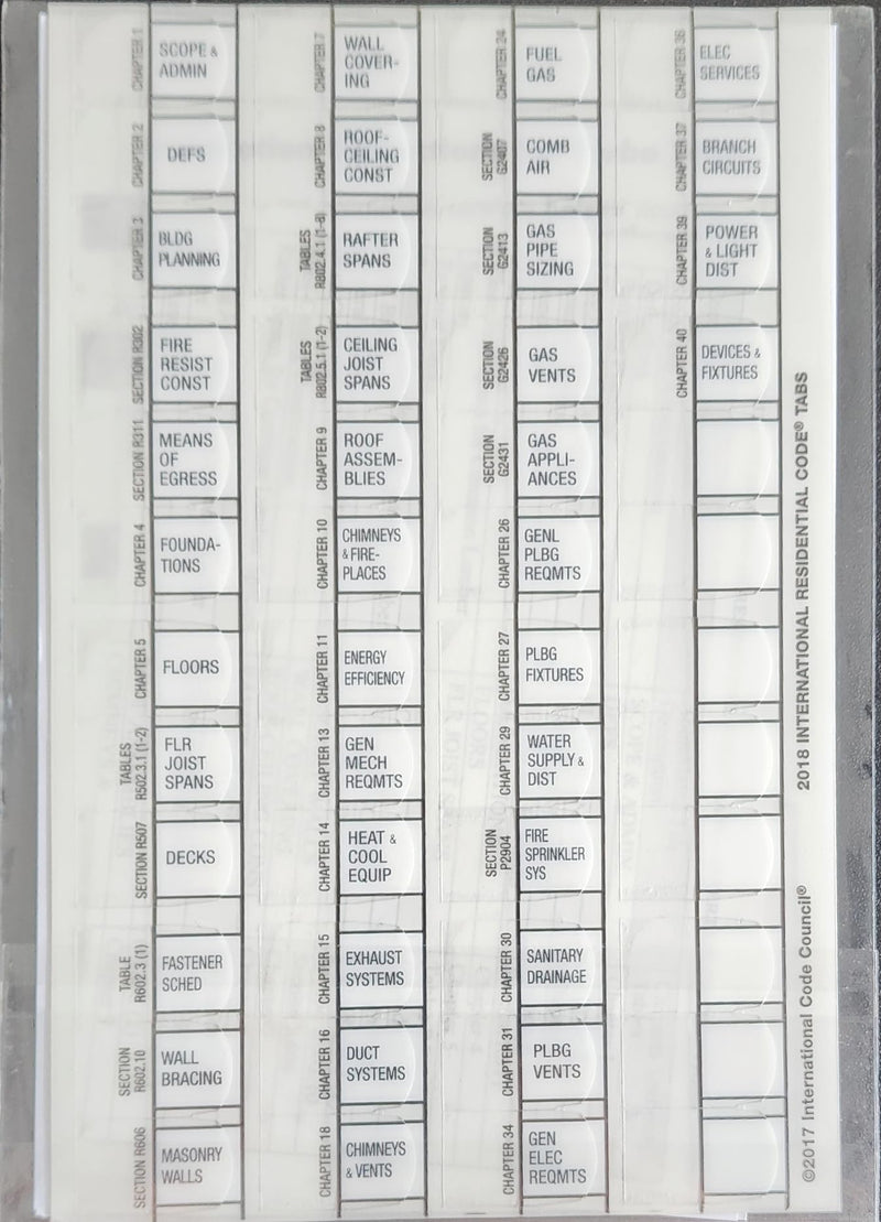 2018 International Residential Code Turbo Tabs, Soft Cover Version