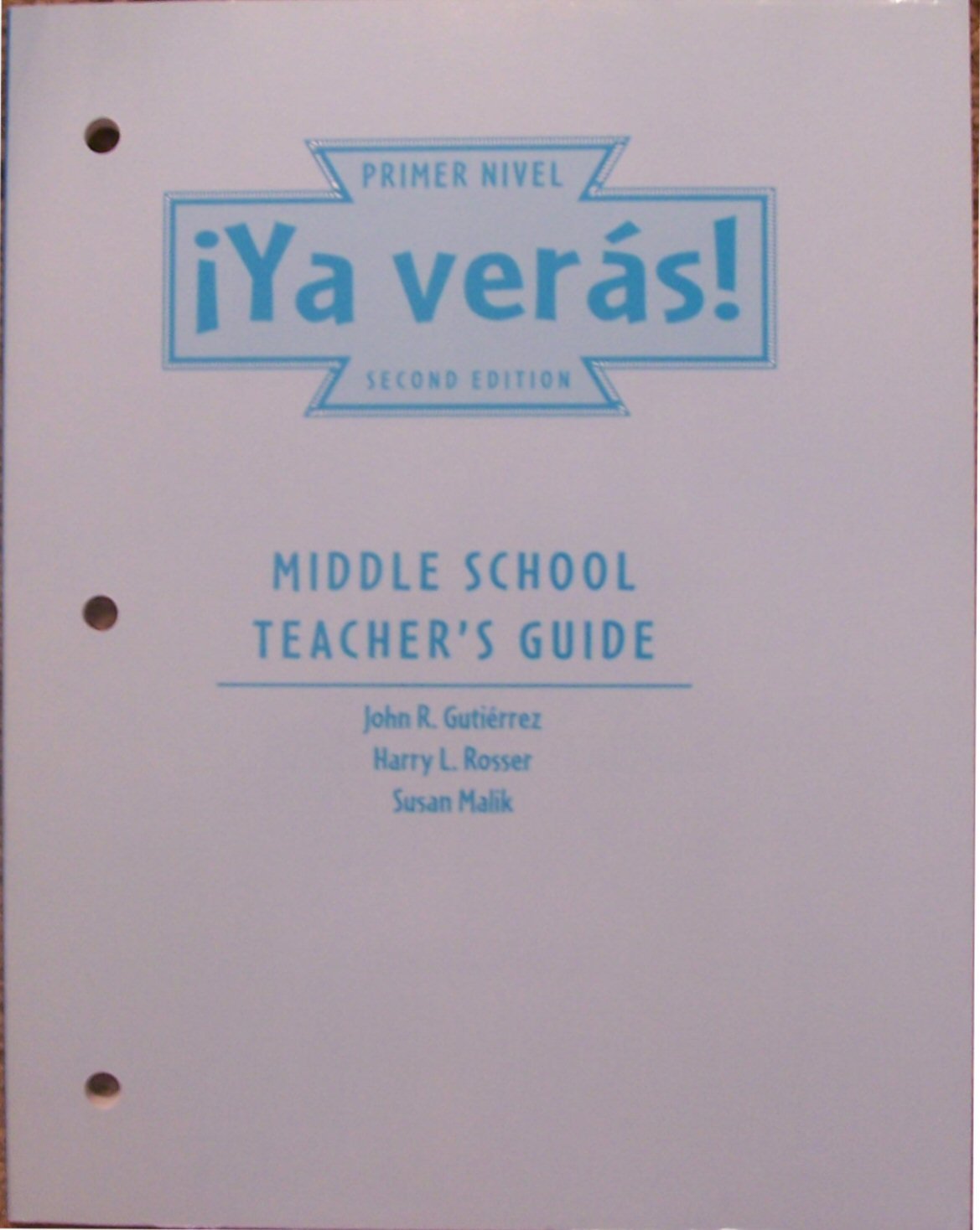 Ya Veras Level 1  Middle Sch Tchr Guide,Used