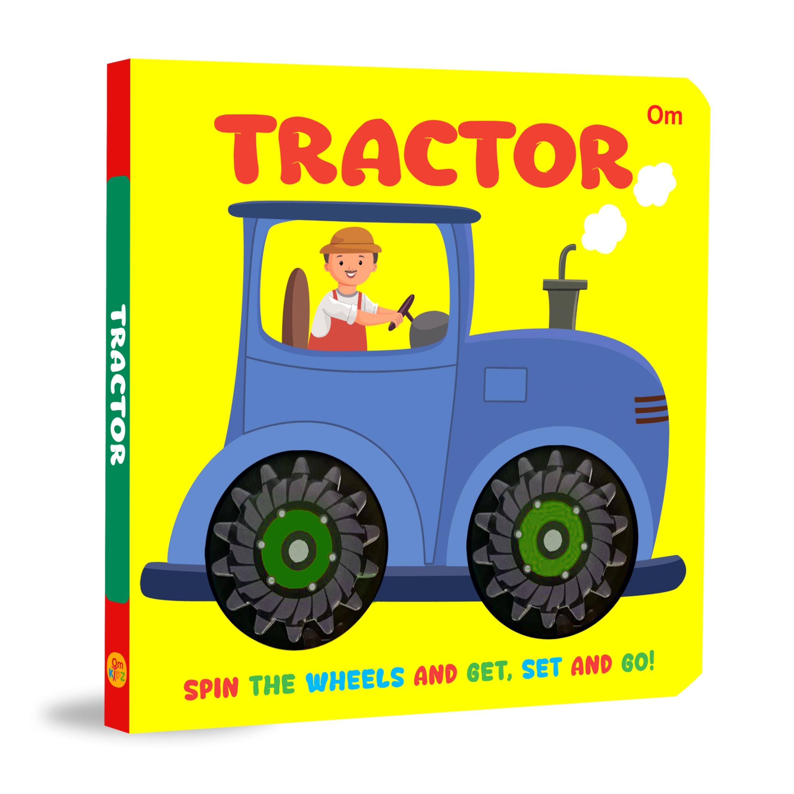 Board Book: Tractor Wheel Book - Wheel Books For Kids - Board Book For Children Age 1-3 Years