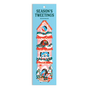 Galison SeasonS Tweetings  Paper Bookmark Featuring Christmas Bird Artwork For Reading Enthusiasts