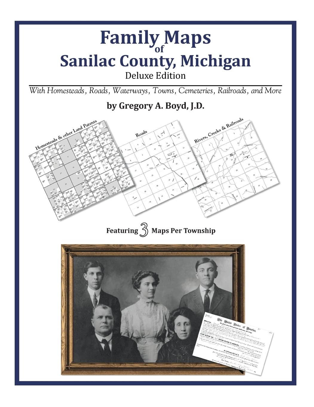 Family Maps of Sanilac County, Michigan,Used