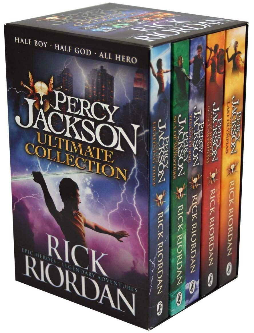 Percy Jackson & the Olympians 5 Children Book Collection Box Set (The Lightning Thief, The Last Olympian, The Titans Curse, The ,Used