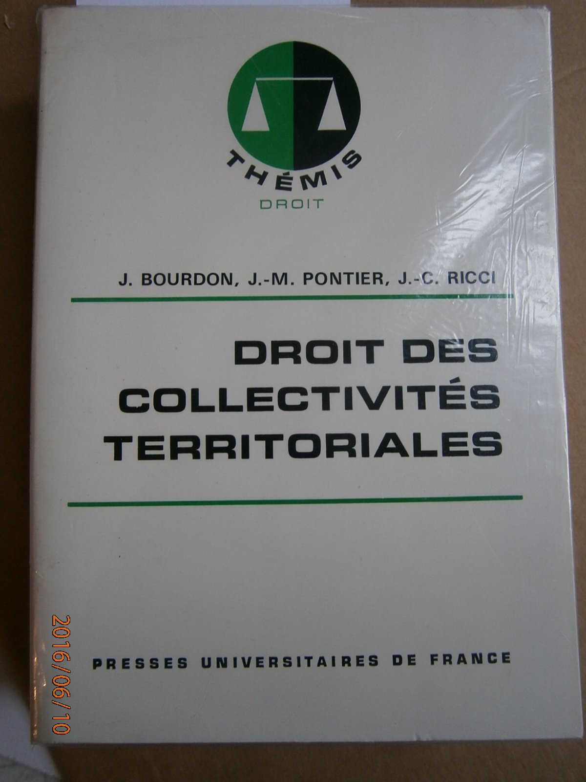 Droit des collectivites territoriale,Used
