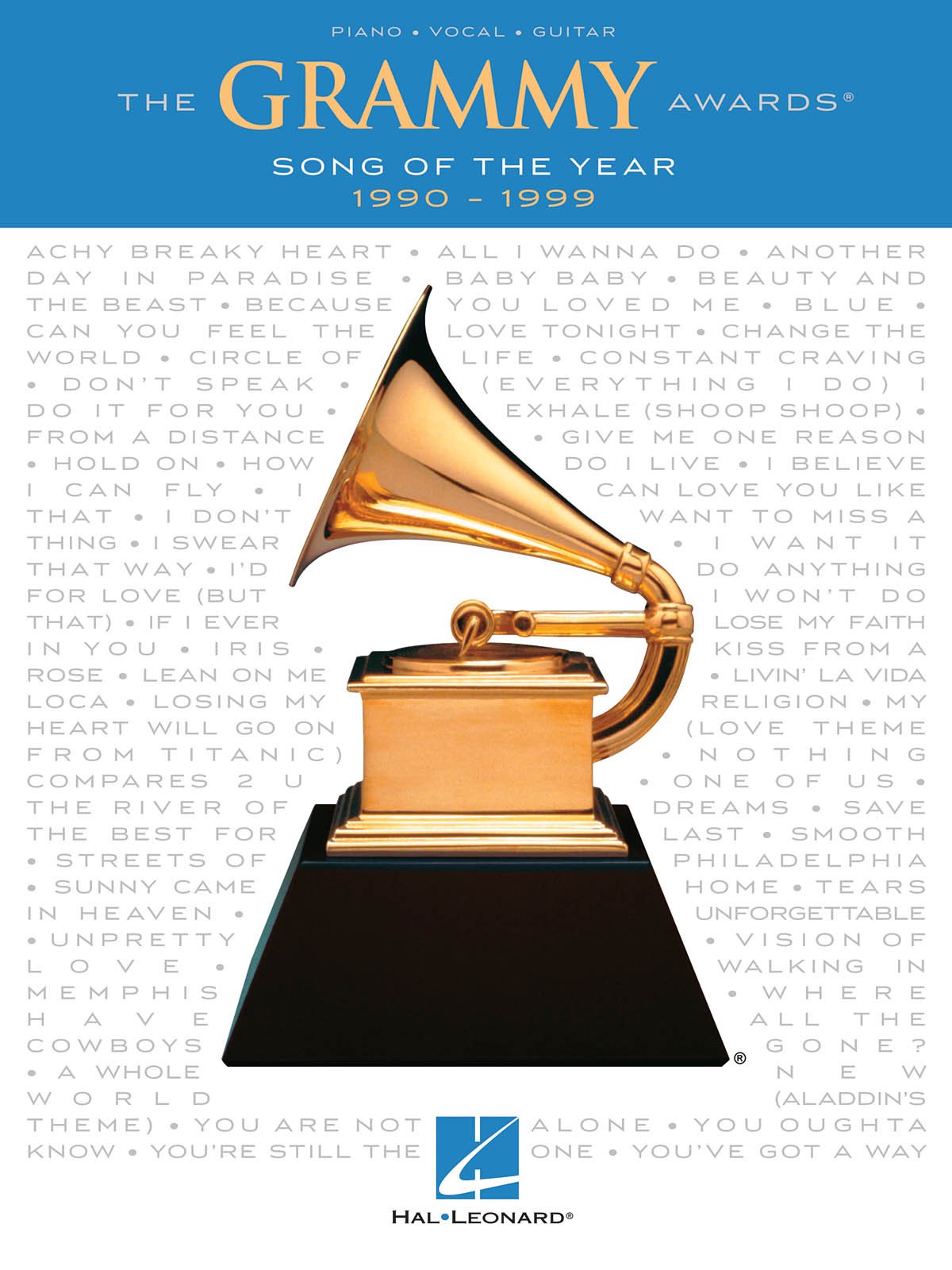 The Grammy Awards Song of the Year 19901999 Piano, Vocal and Guitar Chords,Used
