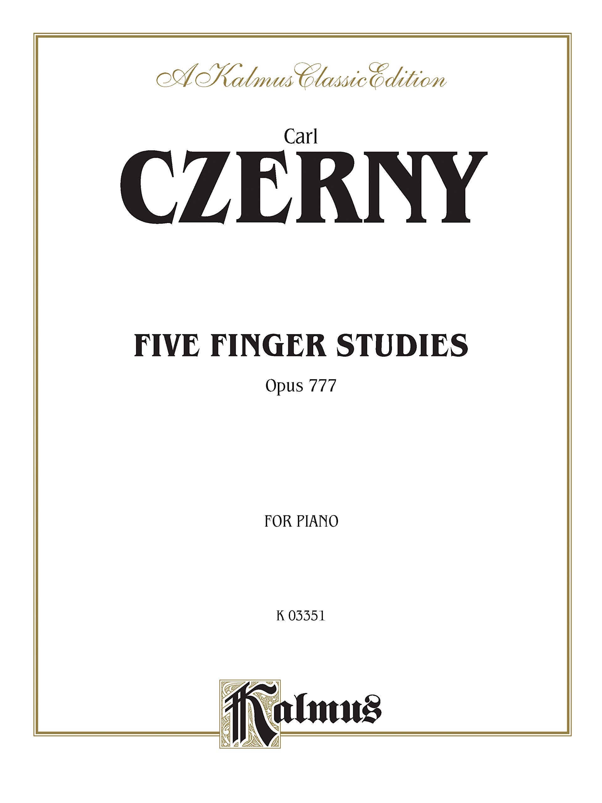 Five Finger Studies, Op. 777 (Kalmus Edition),Used