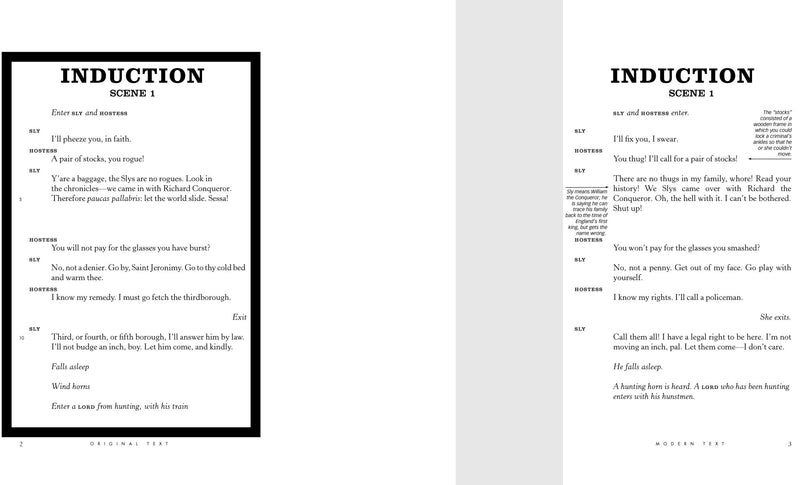 The Taming Of The Shrew: No Fear Shakespeare Sidebyside Plain English (Volume 12)-used