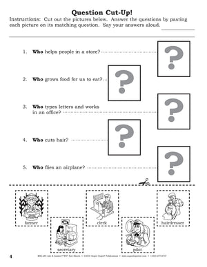 Super Duper Publications  Ask & Answer 'Wh' Fun Sheets: A Companion Book to the Ask & Answer 'Wh' Fun Deck Series  Educational R,Used