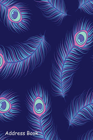 Address Book: For Contacts, Addresses, Phone, Email, Note,Emergency Contacts,Alphabetical Index With Pattern Colorful Peacock Fe,Used