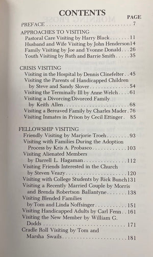 Visiting: A Pastoral Care Ministry,Used