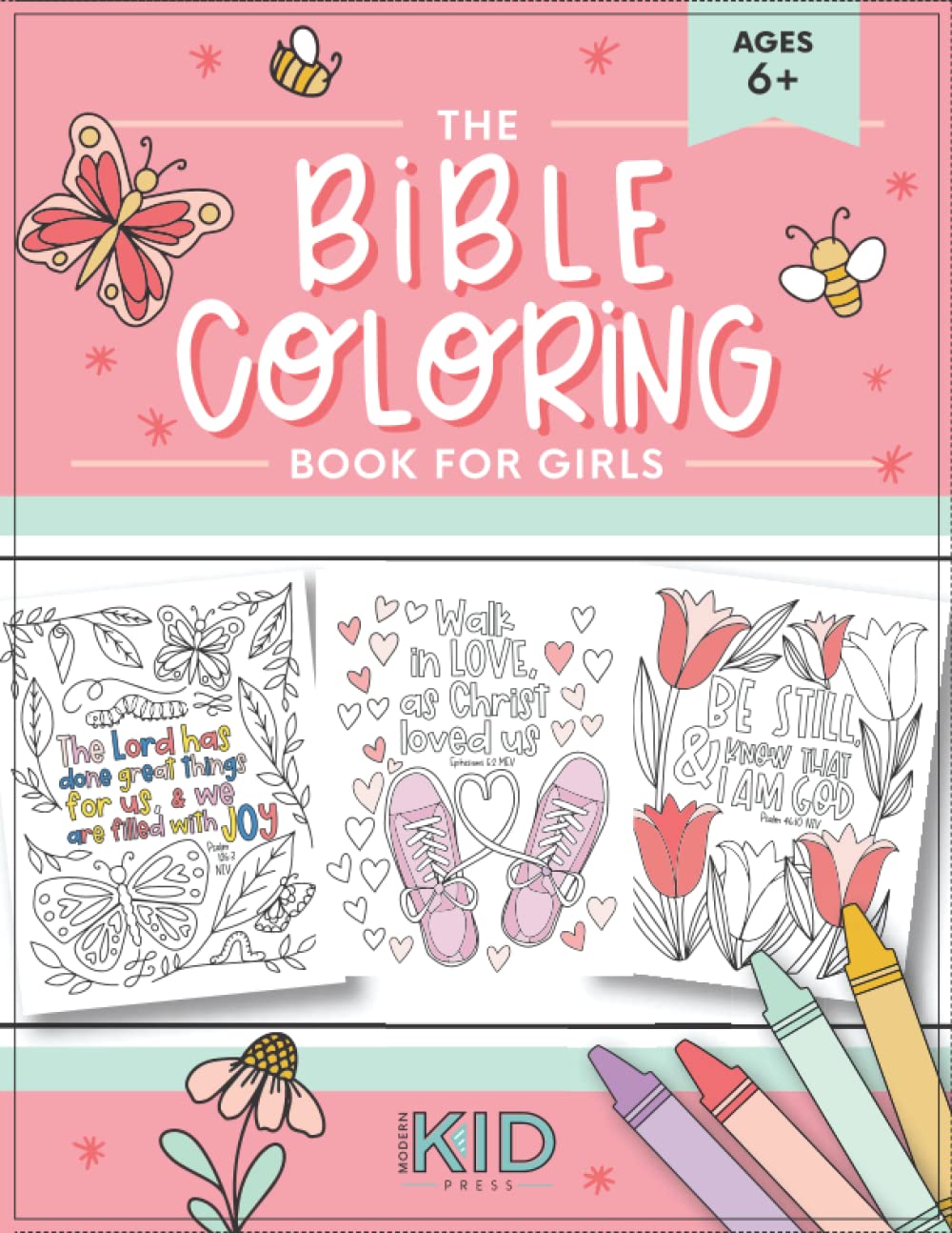 The Bible Coloring Book for Girls: Color 40 Cute Designs of Inspirational Verses & Christian Artwork,Used