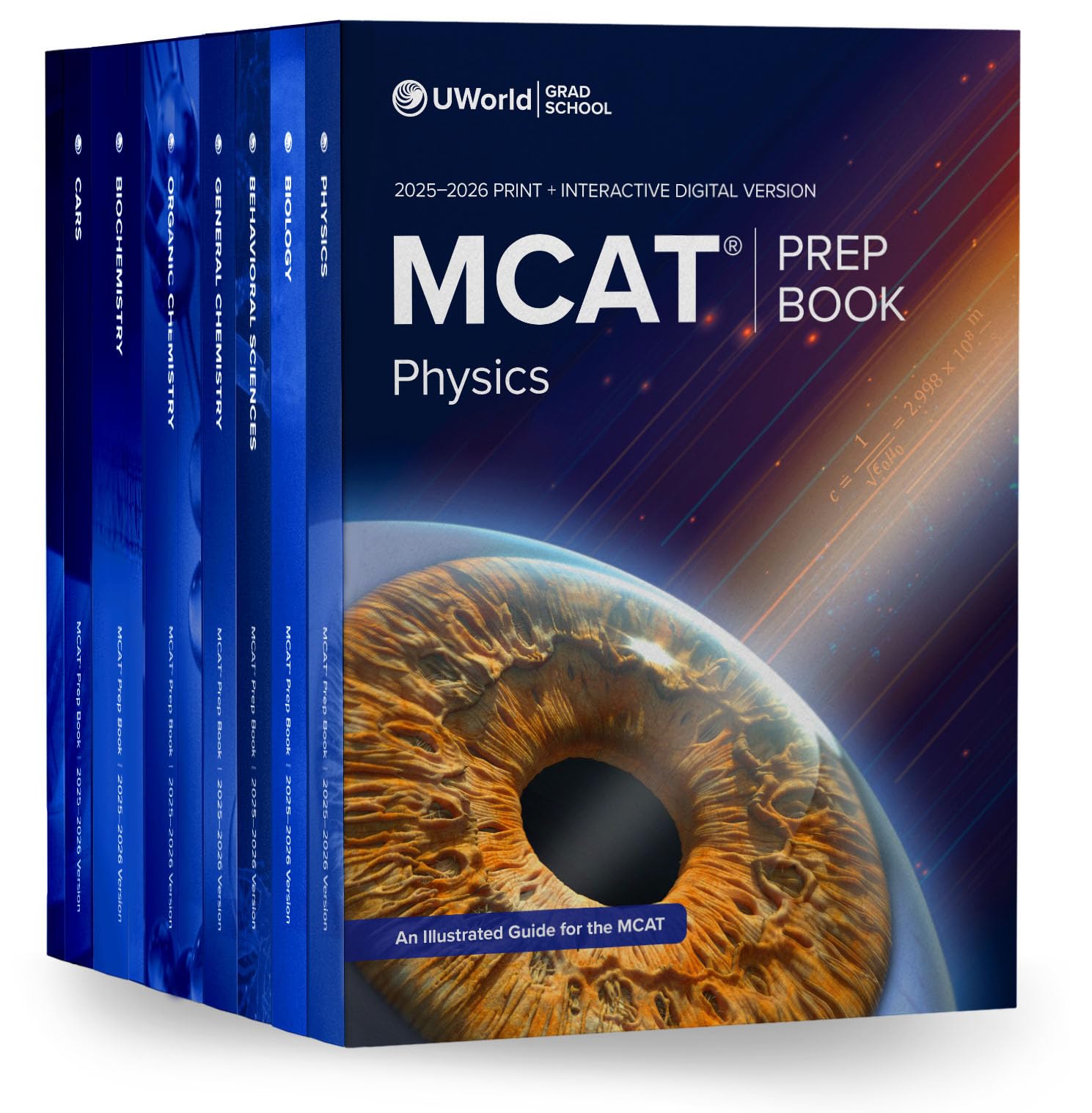UWorld MCAT UBooks 20252026: 8 Printed & Interactive Digital MCAT Prep Books, including 6 Illustrated Science Review Books + 2