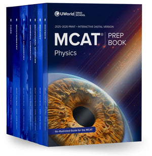 UWorld MCAT UBooks 20252026: 8 Printed & Interactive Digital MCAT Prep Books, including 6 Illustrated Science Review Books + 2