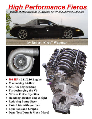 High Performance Fieros, 3.4L V6, Turbocharging, LS1 V8, Nitrous Oxide,Used
