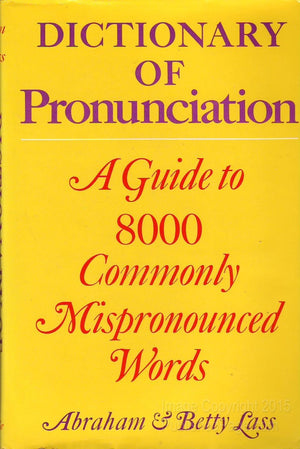 Dictionary of Pronunciation,Used