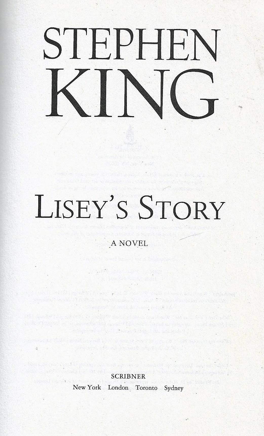 Lisey'S Story,New