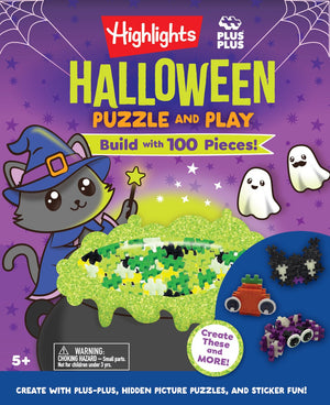 Creepy Creatures Halloween: Build, Puzzle & Play: Hidden Pictures Activity Book With 100 PlusPlus Blocks & 50 Stickers (Highlig