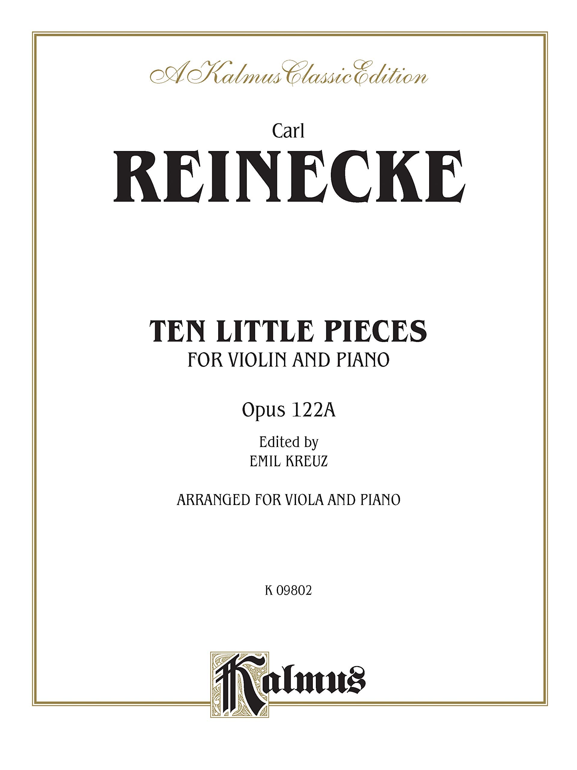 Ten Little Pieces (Petits Morceaux), Op. 122A (Kalmus Edition),Used