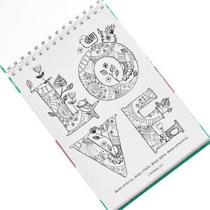 Joy for the Journey Wirebound Coloring Book  Hours of mindful calm, Creative Expression, Biblical Inspiration,Used