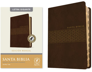 Santa Biblia NTV, Edicin manual, letra gigante (SentiPiel, Caf, ndice, Letra Roja) (Spanish Edition),Used