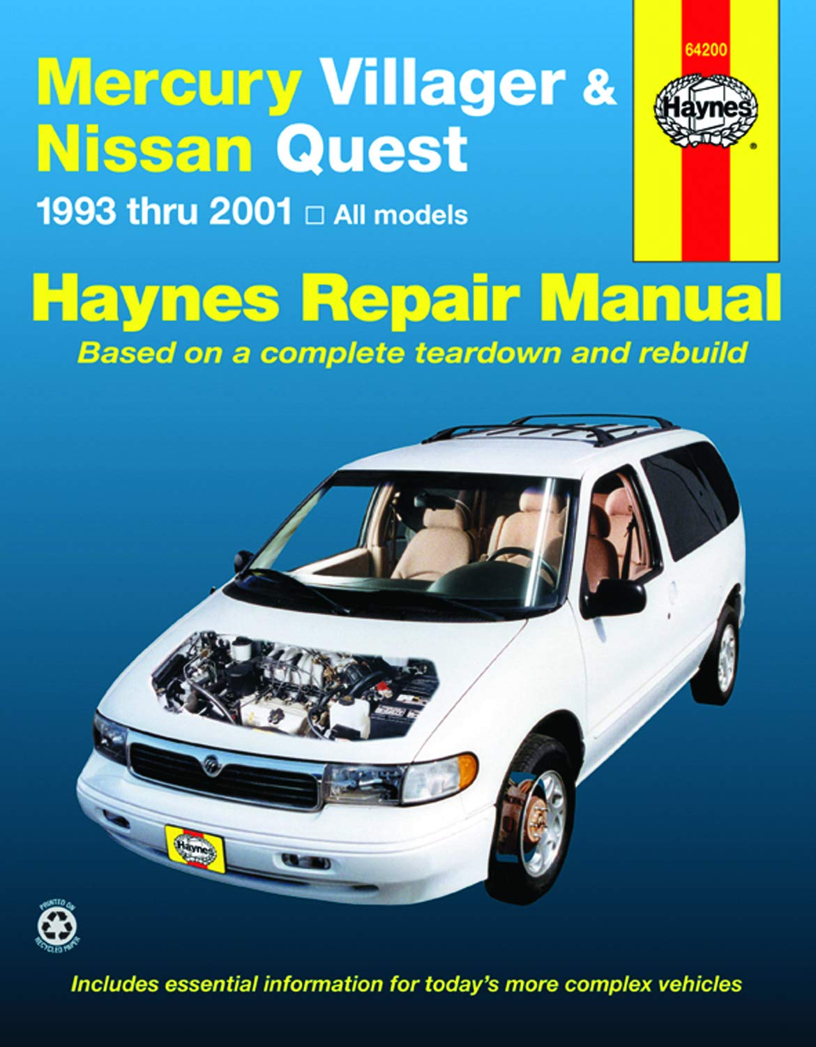 Mercury Villager & Nissan Quest (9301) Haynes Repair Manual (Haynes Repair Manuals)-used