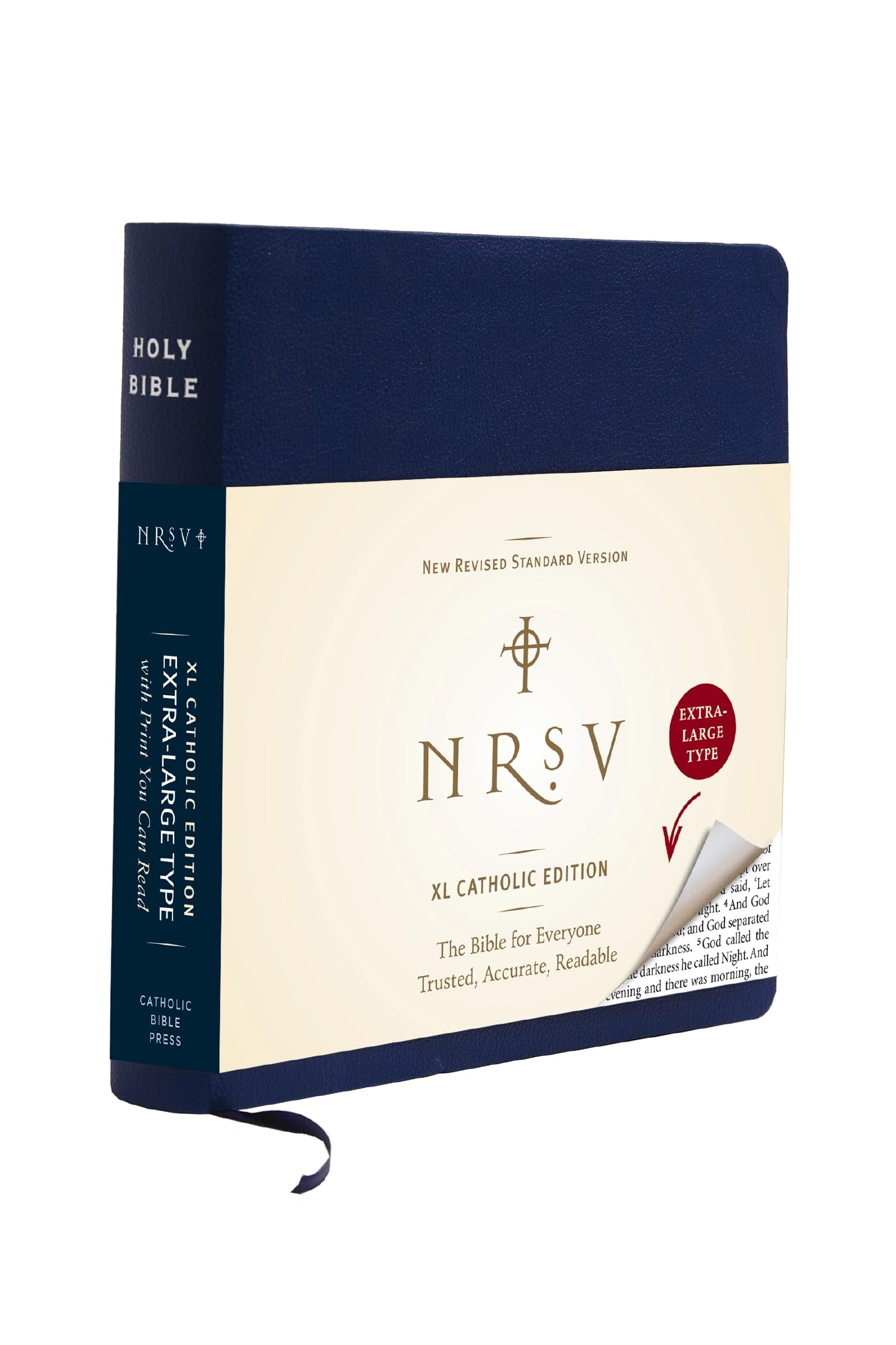 NRSV XL, Catholic Edition, Navy Leathersoft: Holy Bible,Used