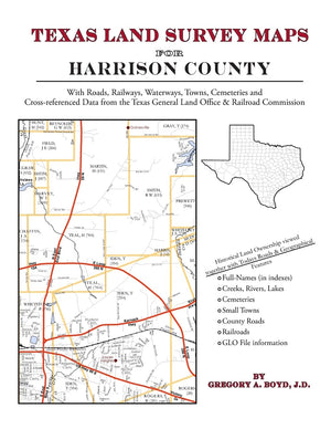 Texas Land Survey Maps for Harrison County,Used