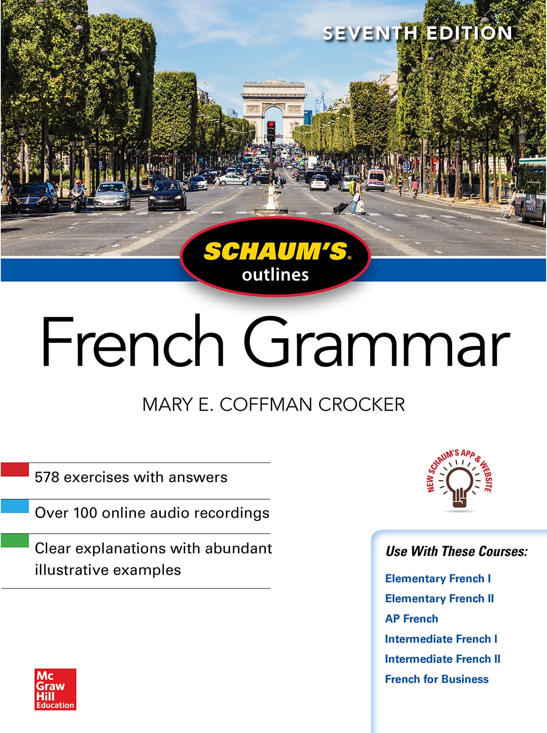 Schaum's Outline of French Grammar, Seventh Edition,Used