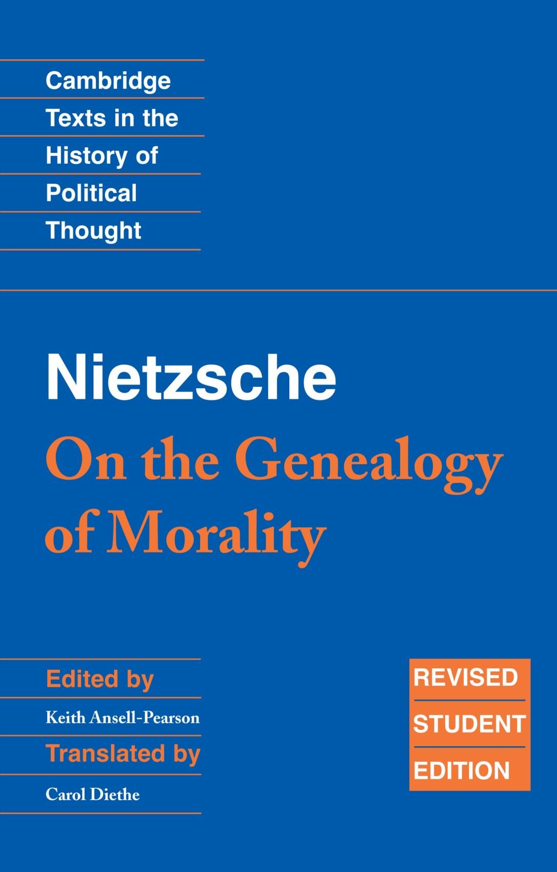 Nietzsche: 'On The Genealogy Of Morality' And Other Writings: Revised Student Edition (Cambridge Texts In The History Of Politic,Used