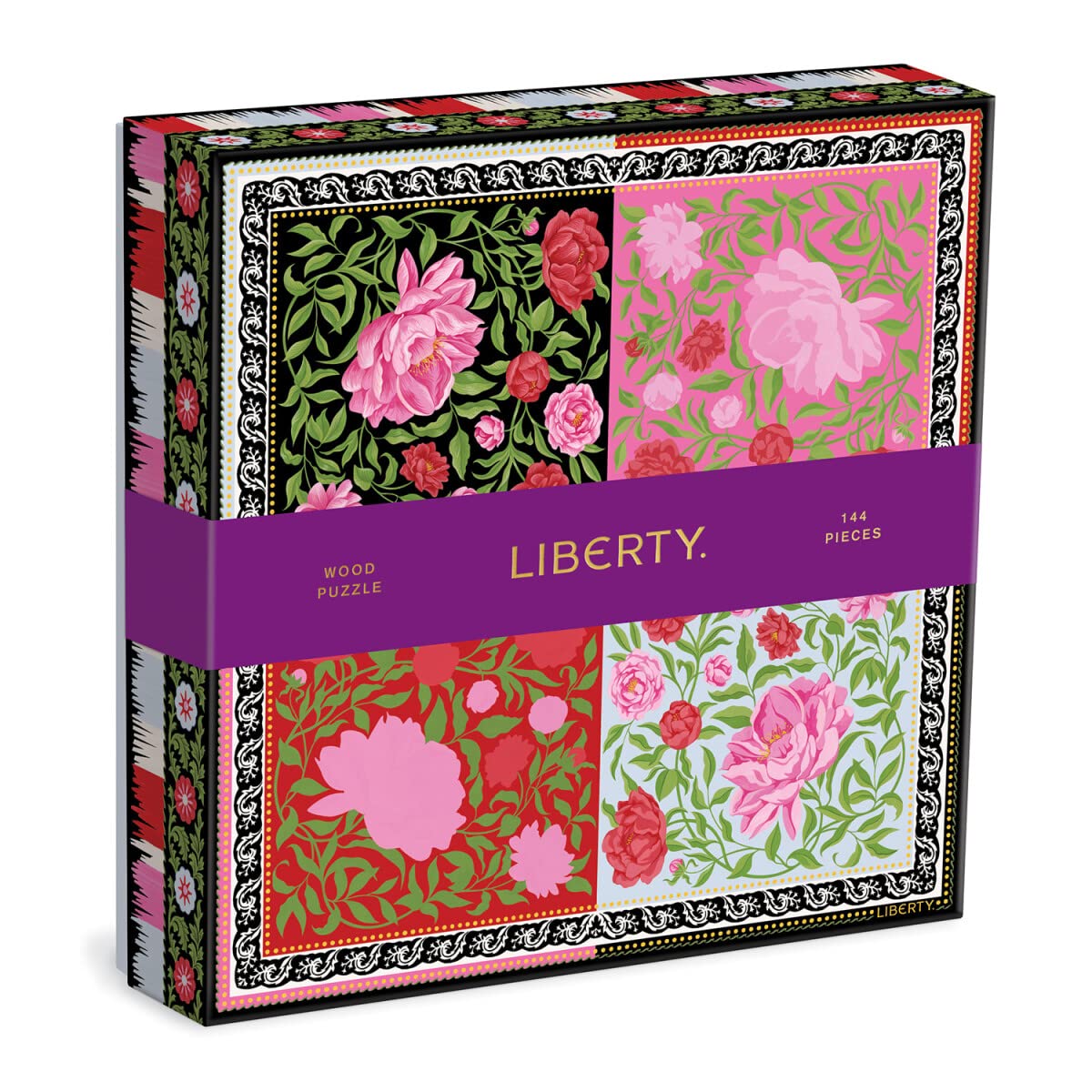 Galison Liberty Aurora 144 Piece Wood Puzzle From Galison  Unique Jigsaw Puzzle With Stunning Floral Designs From Liberty, 8.75