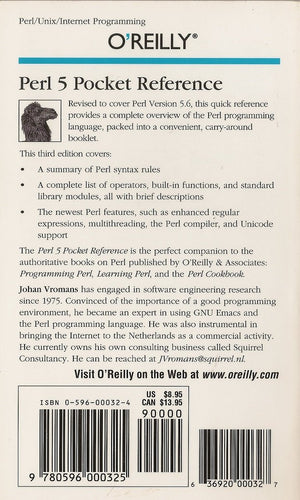 Perl 5 Pocket Reference: Programming Tools,Used