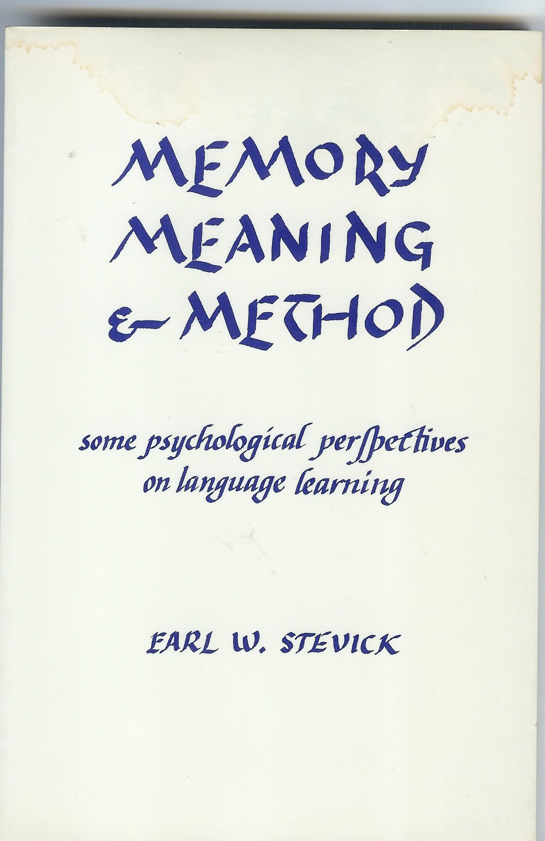 Memory, Meaning and Method,Used