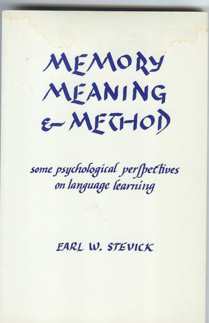 Memory, Meaning and Method,Used