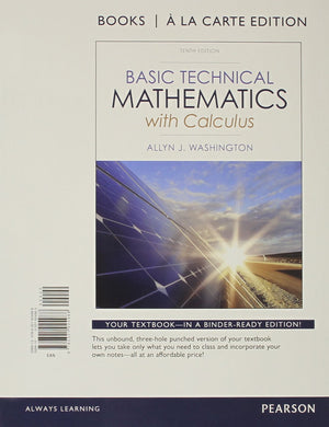 Basic Technical Mathematics with Calculus, Books a la Carte Edition (10th Edition),Used